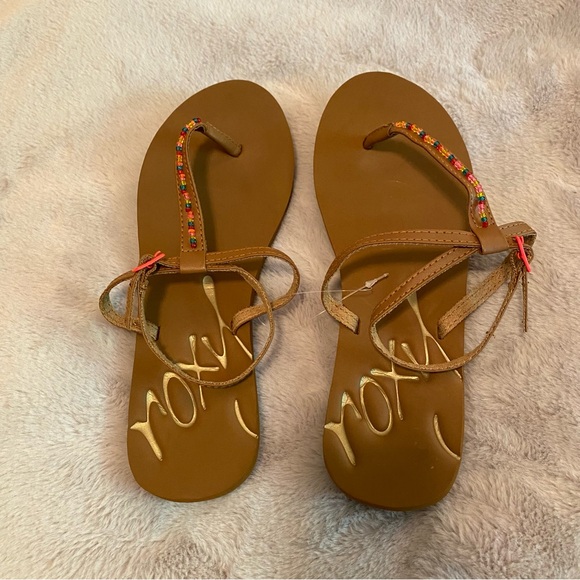 Roxy Spumoni sandals with rainbow bead details, women's 8, NWT - Picture 5 of 15